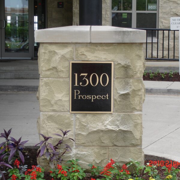 1300 Prospect plaque