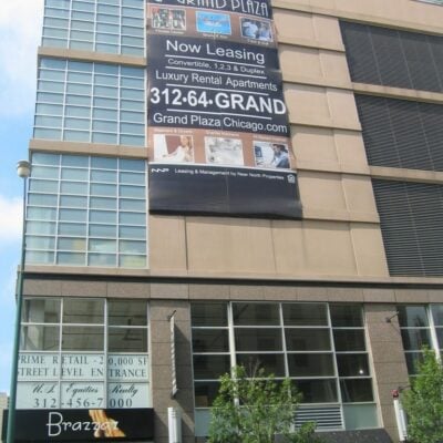 Grand plaza Vinyl facade banner